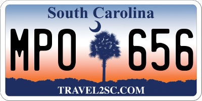 SC license plate MPO656