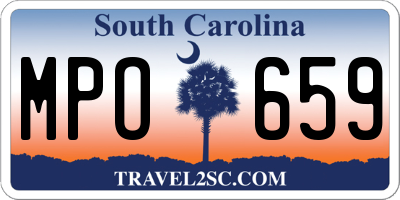 SC license plate MPO659