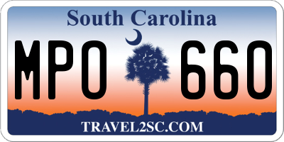 SC license plate MPO660