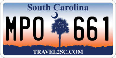 SC license plate MPO661