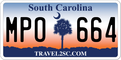 SC license plate MPO664