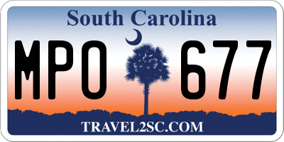 SC license plate MPO677