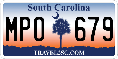 SC license plate MPO679