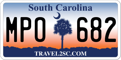 SC license plate MPO682