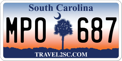 SC license plate MPO687