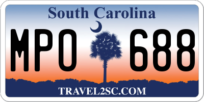 SC license plate MPO688