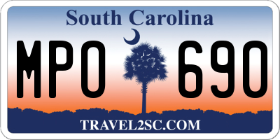 SC license plate MPO690
