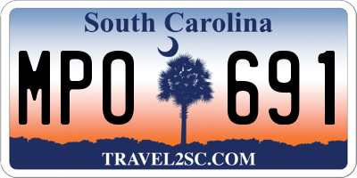 SC license plate MPO691
