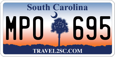 SC license plate MPO695