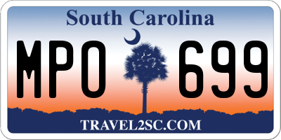 SC license plate MPO699