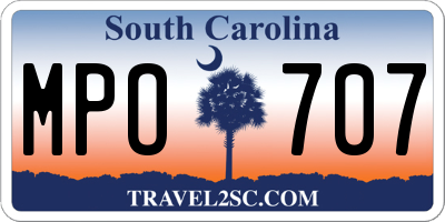 SC license plate MPO707