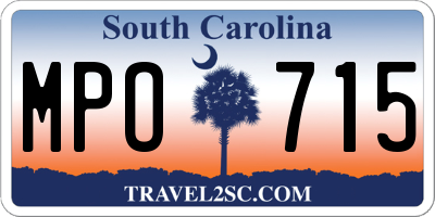 SC license plate MPO715