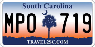 SC license plate MPO719