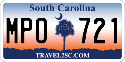SC license plate MPO721