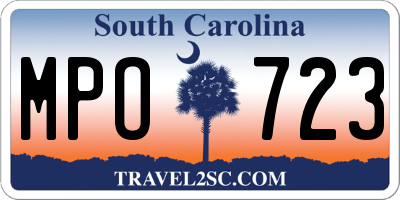 SC license plate MPO723
