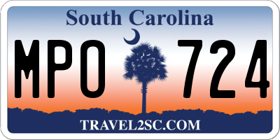 SC license plate MPO724