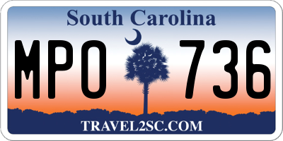 SC license plate MPO736