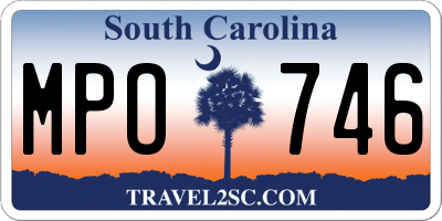 SC license plate MPO746