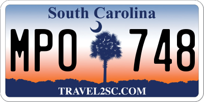 SC license plate MPO748