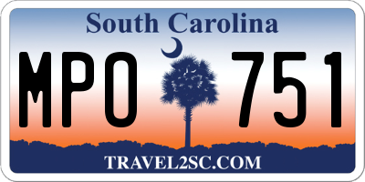 SC license plate MPO751