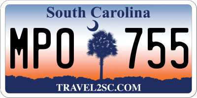 SC license plate MPO755