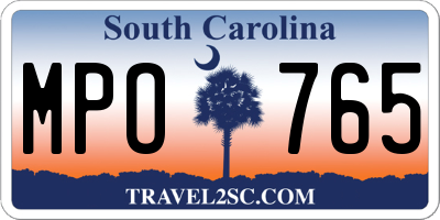 SC license plate MPO765