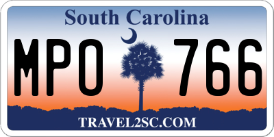 SC license plate MPO766