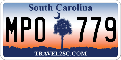 SC license plate MPO779