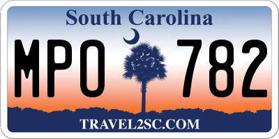 SC license plate MPO782