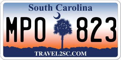 SC license plate MPO823