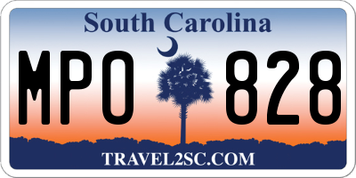SC license plate MPO828