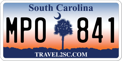 SC license plate MPO841