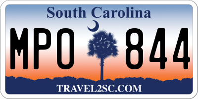 SC license plate MPO844