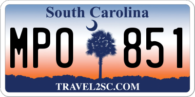 SC license plate MPO851