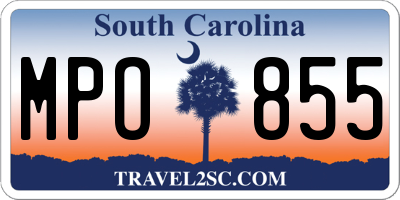 SC license plate MPO855