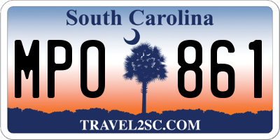 SC license plate MPO861