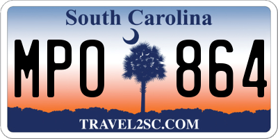 SC license plate MPO864