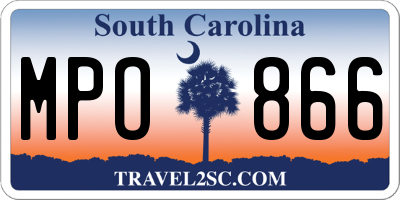 SC license plate MPO866