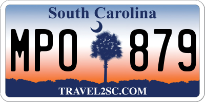 SC license plate MPO879