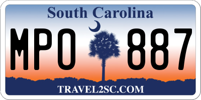 SC license plate MPO887