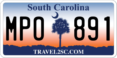 SC license plate MPO891