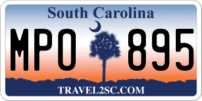 SC license plate MPO895
