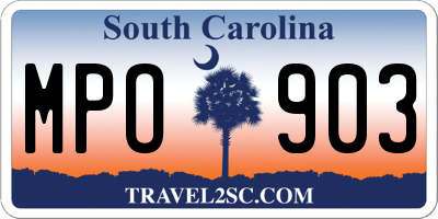 SC license plate MPO903