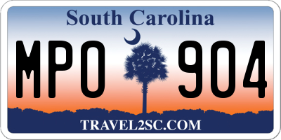 SC license plate MPO904