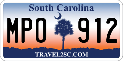 SC license plate MPO912