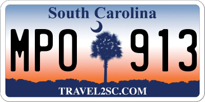 SC license plate MPO913