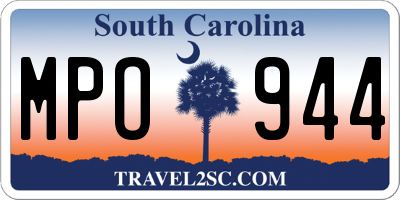 SC license plate MPO944