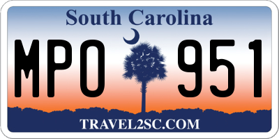 SC license plate MPO951