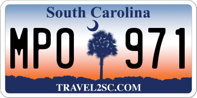 SC license plate MPO971