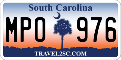 SC license plate MPO976